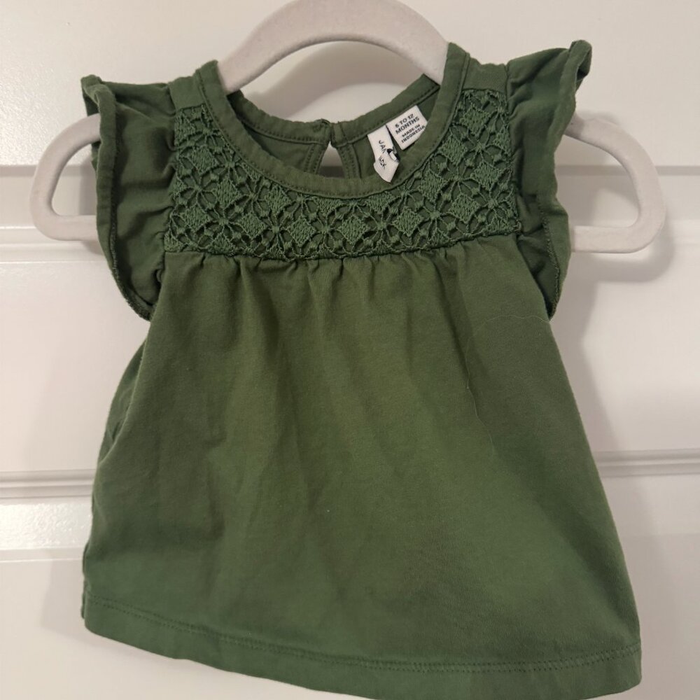 Janie and Jack green tshirt